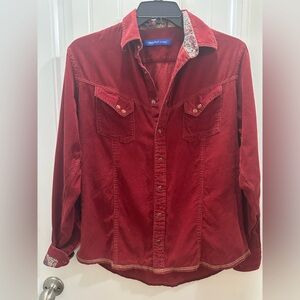 Georg Los  Angeles Red  corduroy western  men Shirt rock music concert L